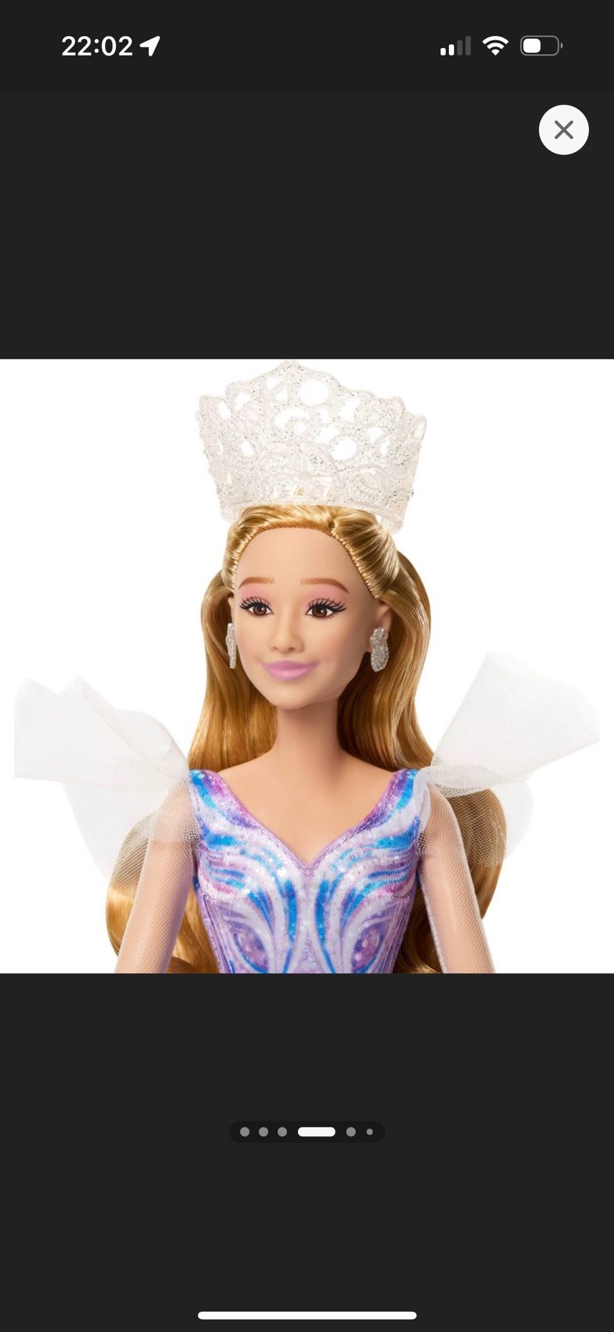 Universal Pictures' Wicked: For Good Deluxe Glinda Barbie Doll with Movie-Inspired Outfit & 3 Accessories