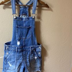 Hollister boyfriend overall shorts size s