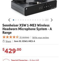 Sennheiser Wireless Headset Microphone 