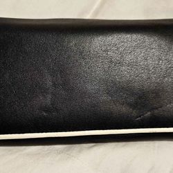 Vintage Nappa Cowhide Black Leather Wallet