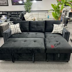 Sectional Sofa With Storage Chaise And Pull Out Bed  // LIMITED TIME OFFER 
