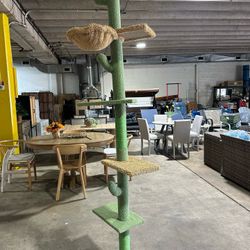 Brand new Road Cat Tree, Cactus Floor to Ceiling Cat Tower with Adjustable Height(95-108 Inches), 5 Level Cat Climbing Tower with Cozy Hammock, Platfo