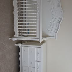 Evolur Aurora Crib/Dresser Ivory
