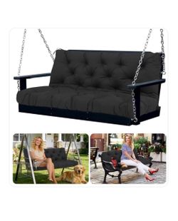 Porch Swing Cushions 3 Seater Replacement Thicken 5" Waterproof & Fade Resistant Swing