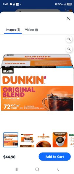 Dunkin original blend k cups