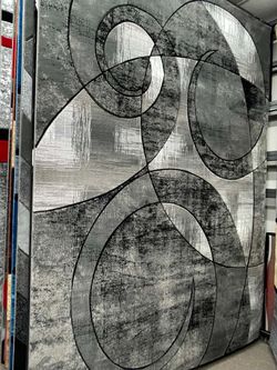 Modern Abstract Gray Area Rug