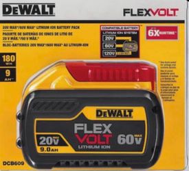 Brand New Dewalt FLEXVOLT 20V/60V 9.0Ah Lithium-ion Battery