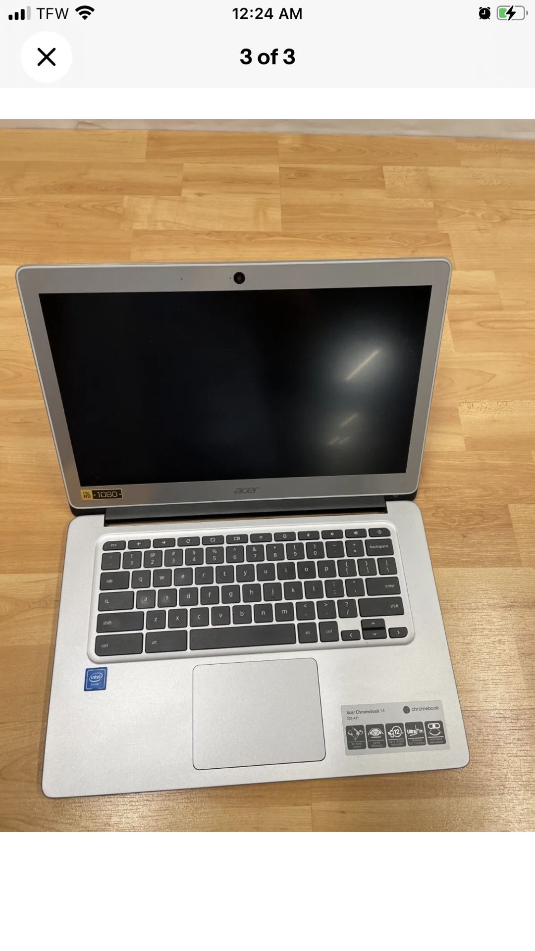 Acer Chromebook 14 Intel N3160 1.6GHz 4GB RAM 32GB