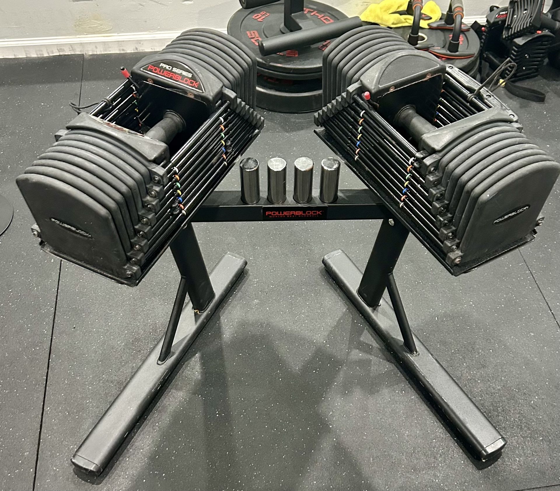 Powerblocks Dumbbells with Stand