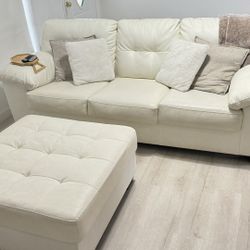 Queen sofa bed with large ottoman