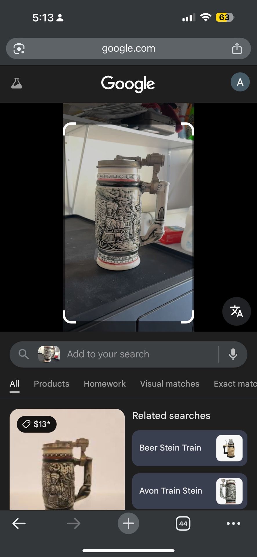 Avon Train Stein