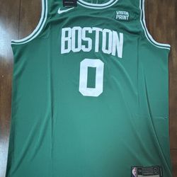 Jayson Tatum #0 Boston Celtics Embroidered Jersey Green Jersey