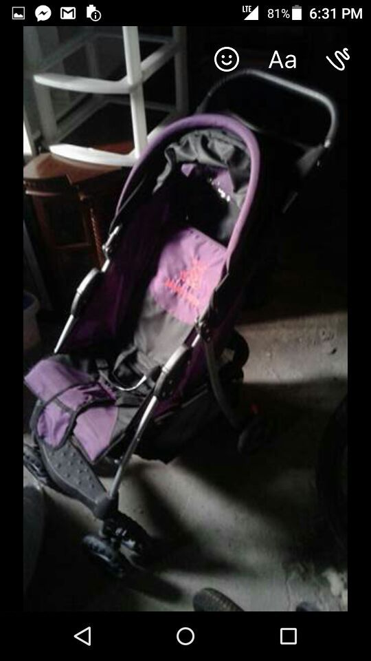 Baby or toddler stroller.