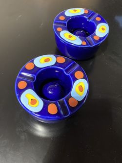 Evil eyes ashtrays set of 2 Christmas holiday decor