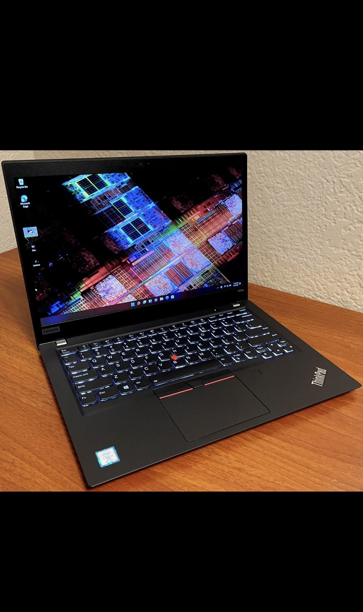 Lenovo ThinkPad T490s Laptop i7-8565u 1.80Ghz 16GB RAM 256GB SSD 14" windows 11 pro +++ Microsoft office 2023 fully activate , adobe photoshop suite m