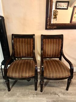 Luke NEW Rossetti collection (Italian made)  gold standards solid accent wood arm chair $95 ea