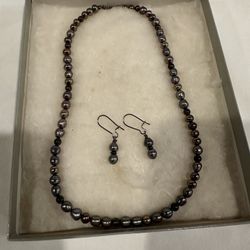 Custom Made Pearl Necklace In Earrings