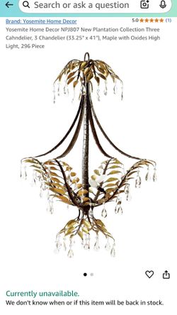 Glam Hollywood regency chandelier. 
