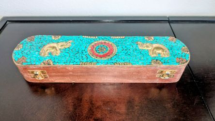 Boho elephant trinket box.