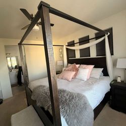 King Bed With Night Stands (No mattress)