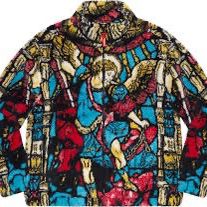 Supreme Saint Michael Fleece Jacket Medium Multicolor White Colorway