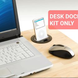 Belkin In-Desk Dock for iPod (model F5u255-gr-kit)Connect/Charge/Sync/ Complete in Open Box. The image shows a Belkin In-Desk Dock for iPod (model F5u