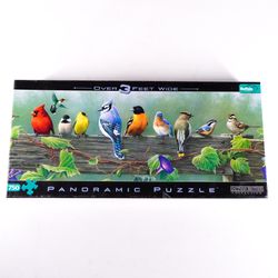 Songbirds 750 Piece Panoramic Jigsaw Puzzle 38x11" James Hautman Buffalo Games 