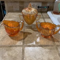 Carnival Depression Glass Vintage Set