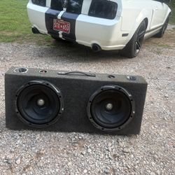 Dual Kenwood 12” Subs & box WITH AMP 