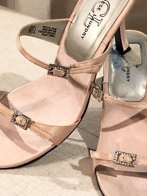 Pink Satin  Heels