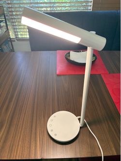 Oxford Adjustable LED Desk Lamp with Bladeless Fan & USB Charger