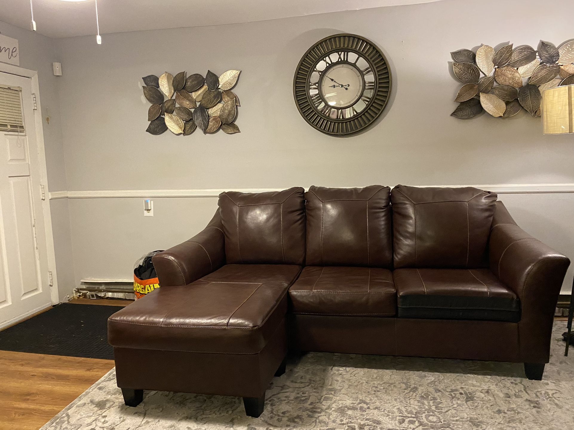 Brown Leather Couch