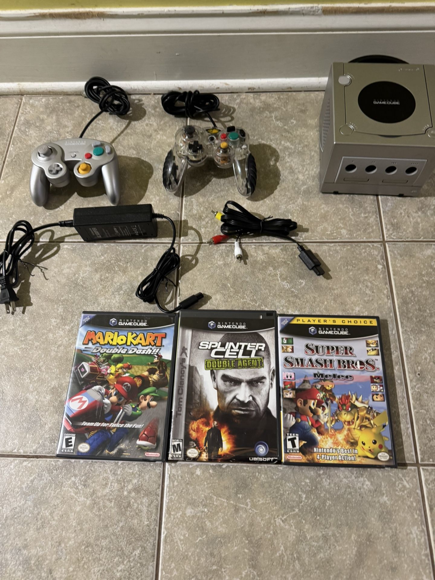 Nintendo GameCube Video System With Mario Games And More With 2 Controllers