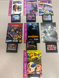 Video games and manual — $200. Includes case and console; screen is damaged.