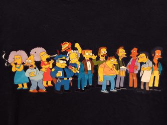 The SIMPSONS FOX television BARNEY LENNY Townspeople T-shirt Size XL NEVER WORN MINT CONDITION 