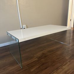 Modern Glass White Coffee Table