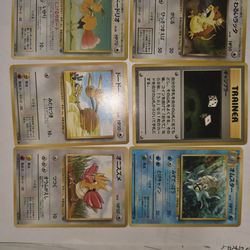 6 Vintage Japanese Pokeon Cards