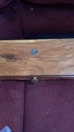 Old scale. In wooden box.