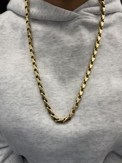14k Yellow Gold Tear Drop Link Chain 27”