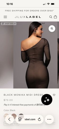 JLUXLABEL dress black XS New with tags