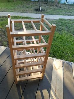 Wooden wine rack