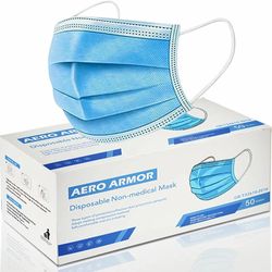 Face mask disposable blue