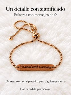 Rose Gold Engraved Bar Adjustable Bracelet