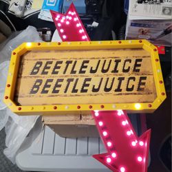 Beetlejuice Blinking Sign Spirit Halloween 