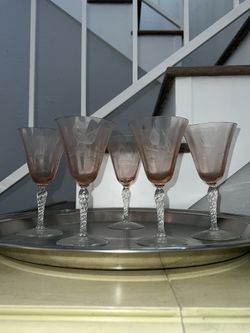 Pink Glass Set