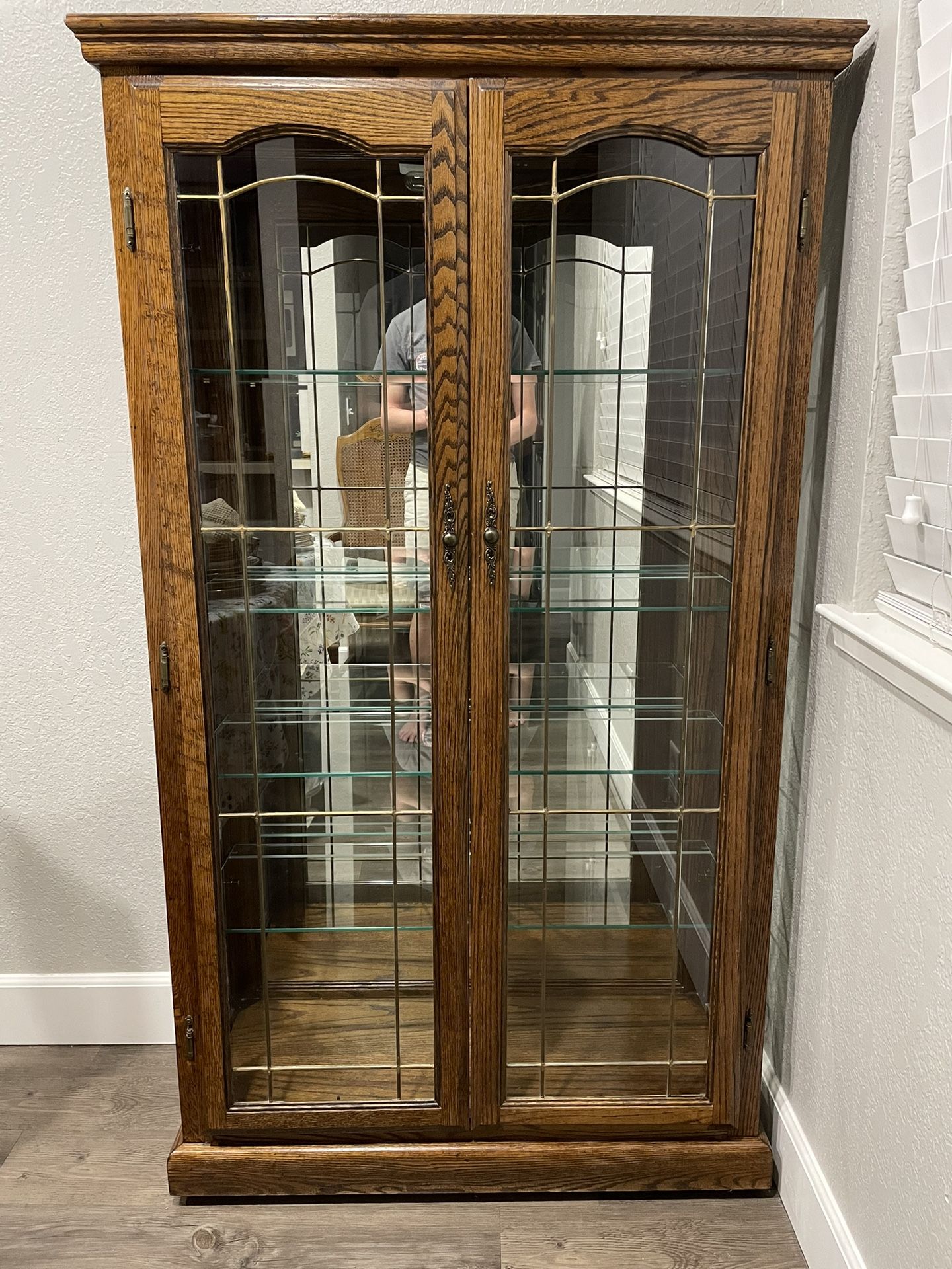 Solid Oak China Cabinet