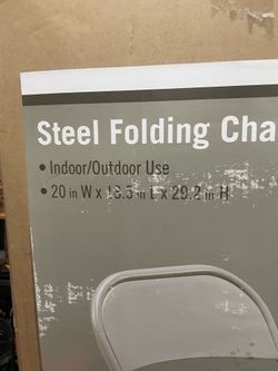 6 New Steel Folding Chairs