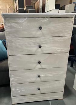 5 drawer white color