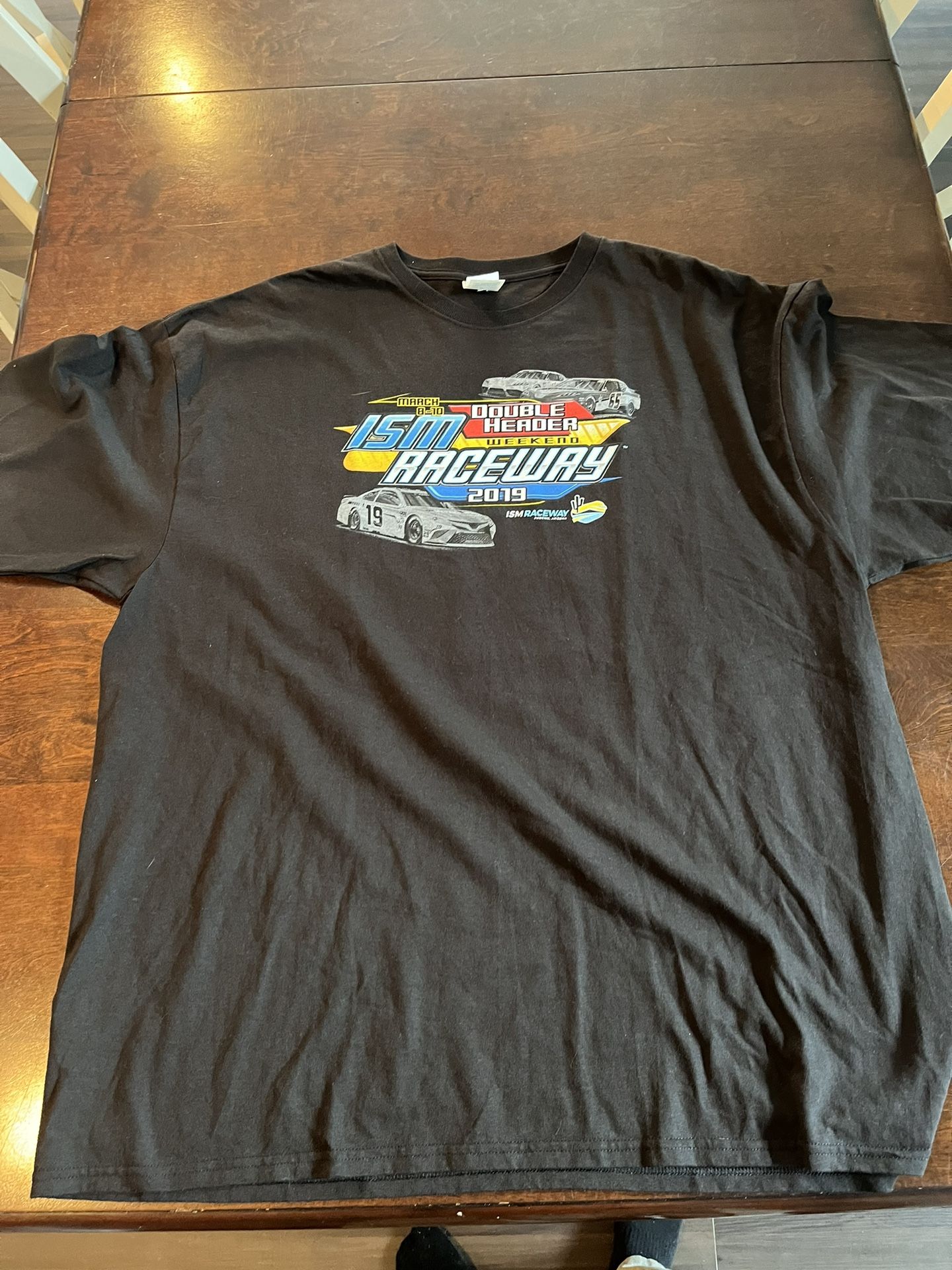 ISM raceway NASCAR weights double header car t shirt 2XL