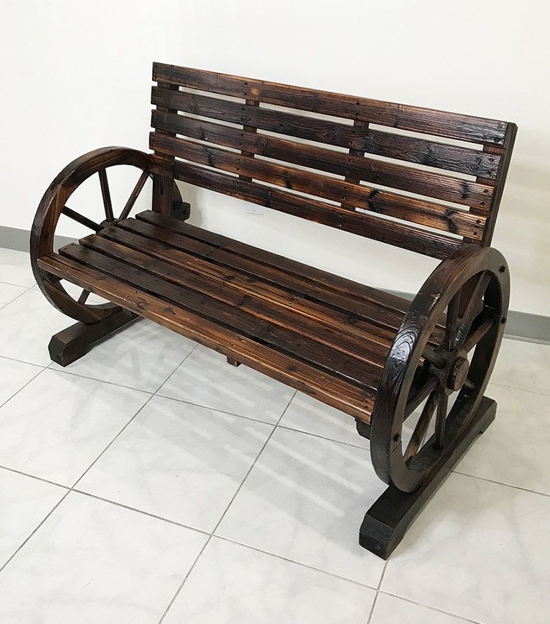 New) $110 Large Solid Wood Outdoor Patio Wooden Garden Bench 50x23x34”